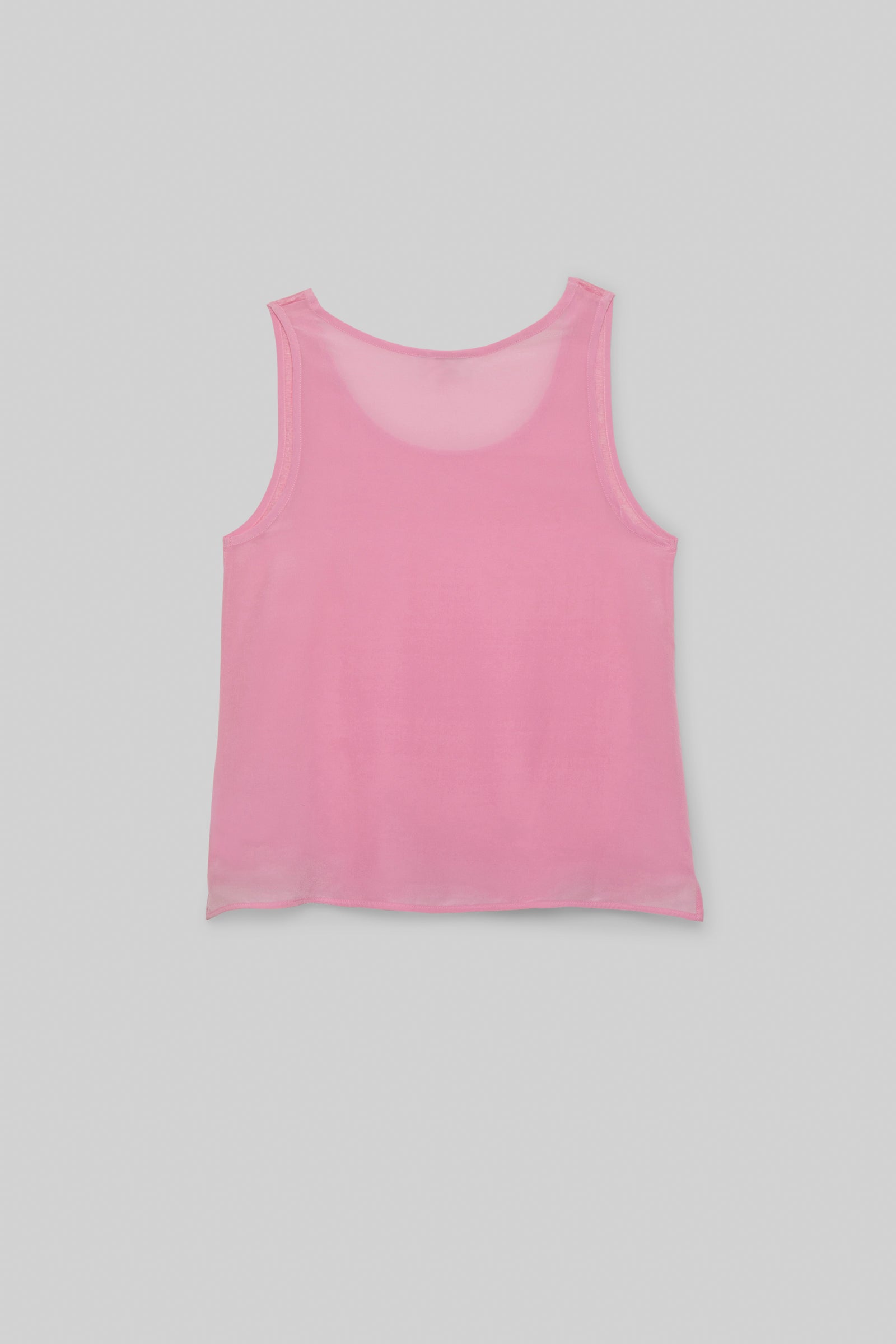 Tanna bi-material tank top in linen and silk - Bonbon