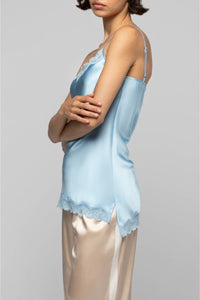 Tathenais silk and lace camisole - Ciel