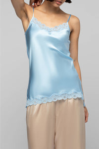 Tathenais silk and lace camisole - Ciel