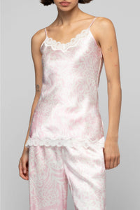 Tathenais silk and lace camisole - Printleo