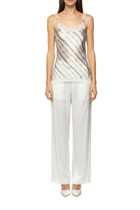 Tathenais silk and lace camisole - Striped Tie & Dye