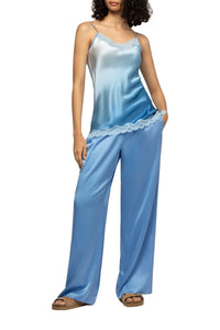 Tathenais silk and lace camisole - Tie & Dye Blue
