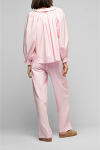 Blouse Taurane ample à col claudine - Dragée