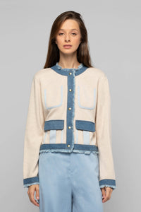 1 QTY NEW VESTE EN MAILLE ET DETAIL