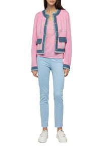 Short knitted Vadela jacket with inserts - Bonbon