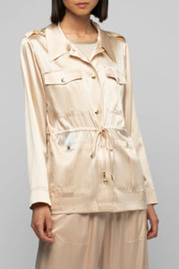Vagnes silk safari jacket - Beige