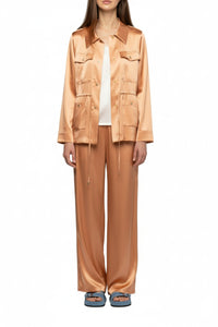 Veste Vagnes saharienne en soie - Camel