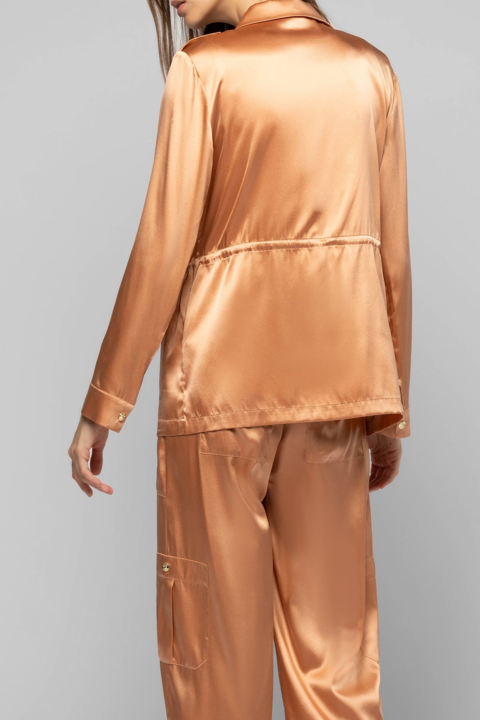 Veste Vagnes saharienne en soie - Camel