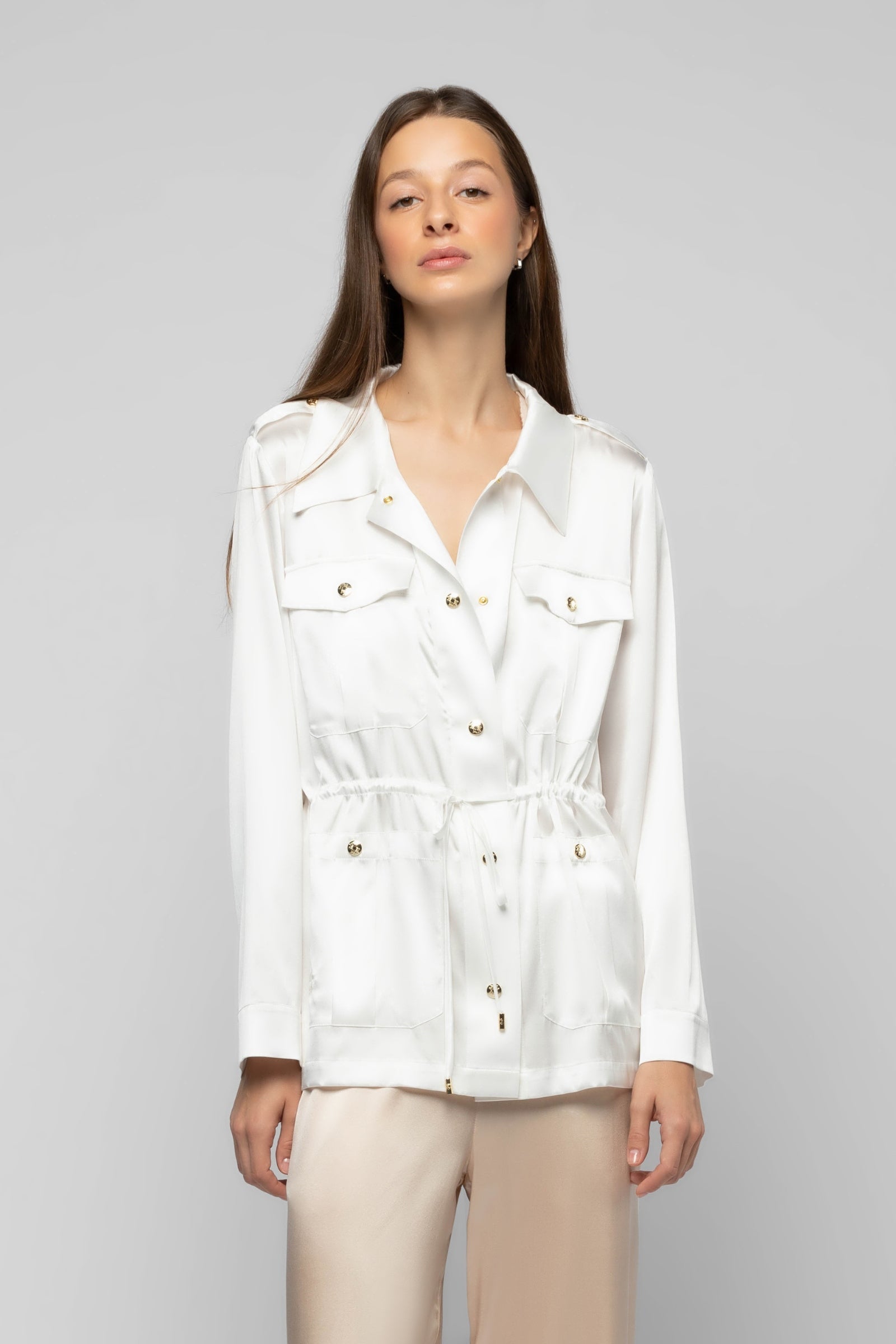 12 QTY NEW VESTE LONGUE EN  SOIE