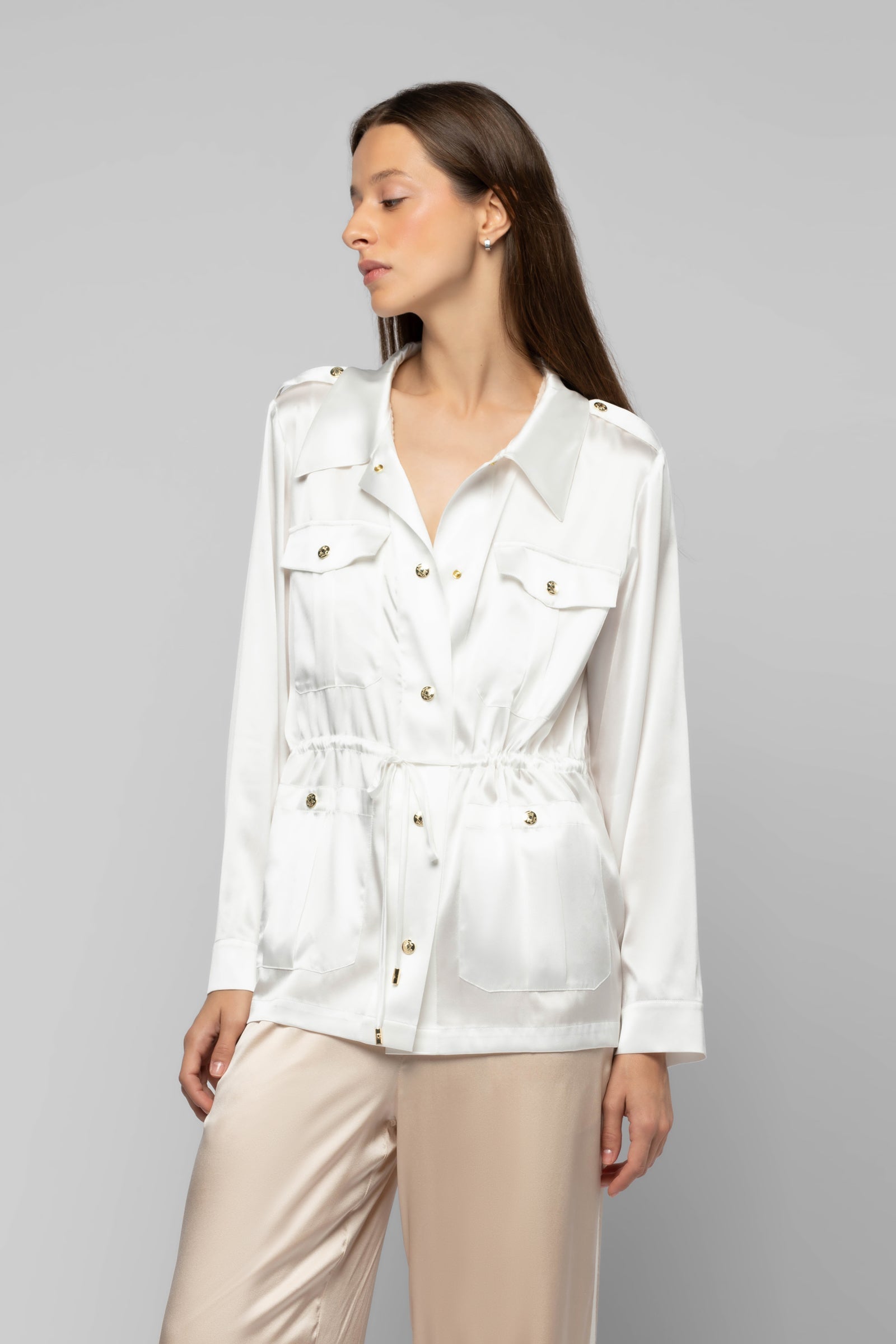 12 QTY NEW VESTE LONGUE EN  SOIE