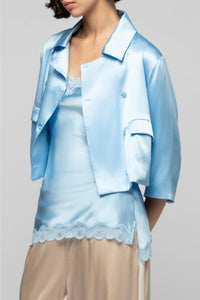 10 QTY NEW VESTE COURTE EN  SOIE AVEC ML