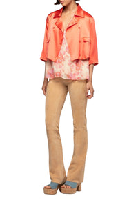 14 QTY NEW VESTE COURTE EN  SOIE AVEC ML