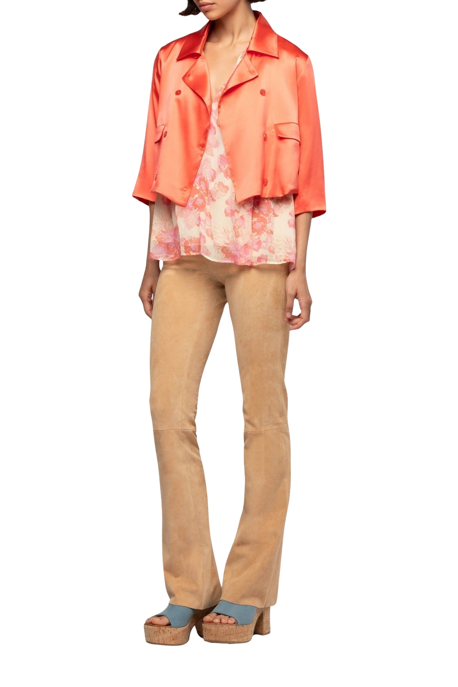 14 QTY NEW VESTE COURTE EN  SOIE AVEC ML