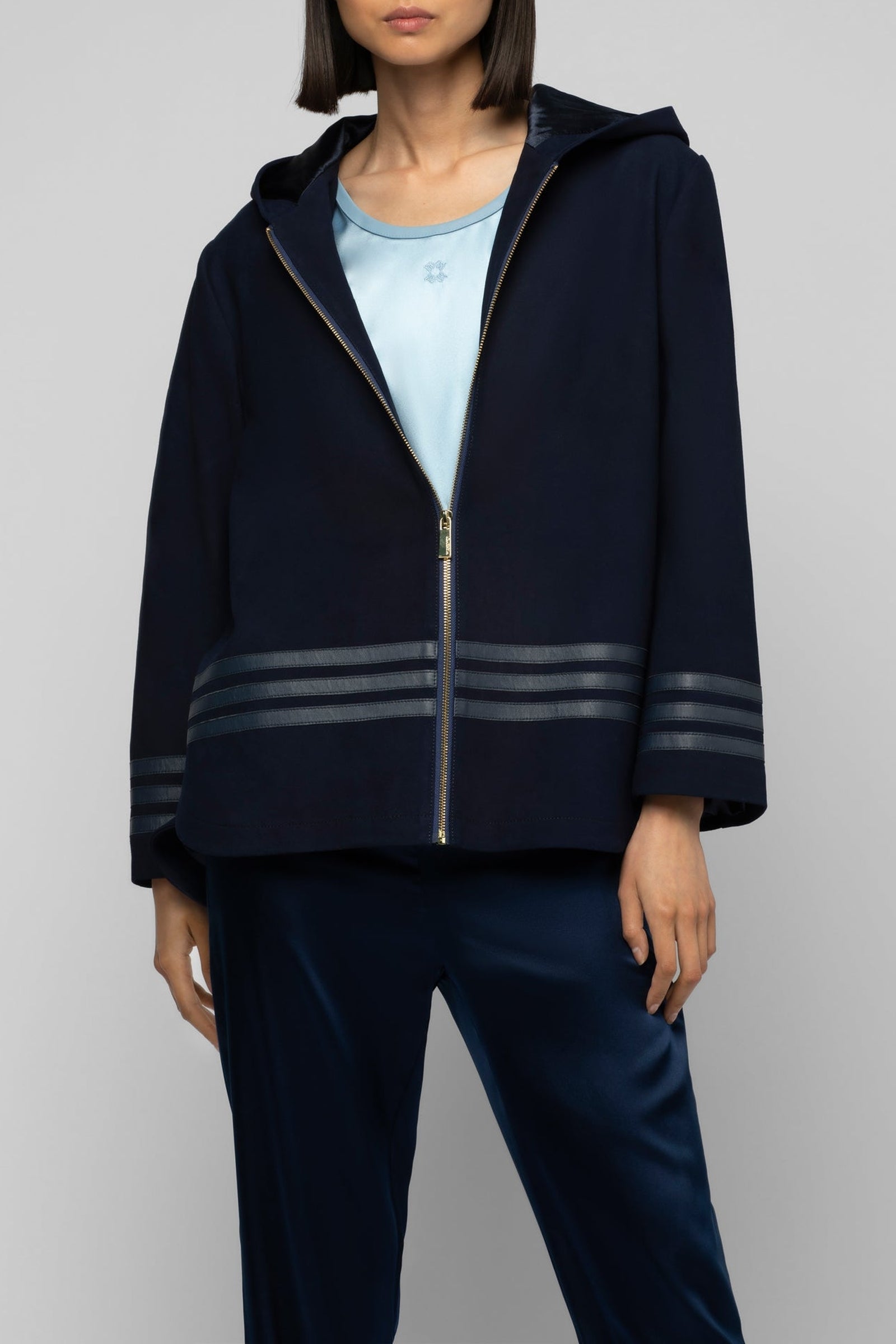 Valna hooded waistcoat - Navy