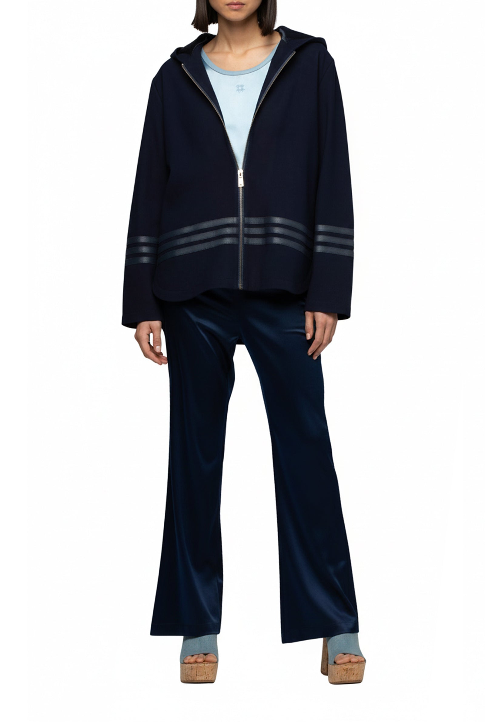 Valna hooded waistcoat - Navy