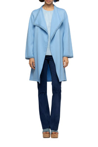 Valyssa long jacket with details - Denim