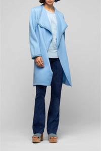 Valyssa long jacket with details - Denim
