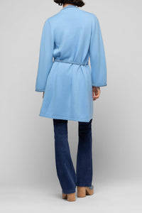 Valyssa long jacket with details - Denim