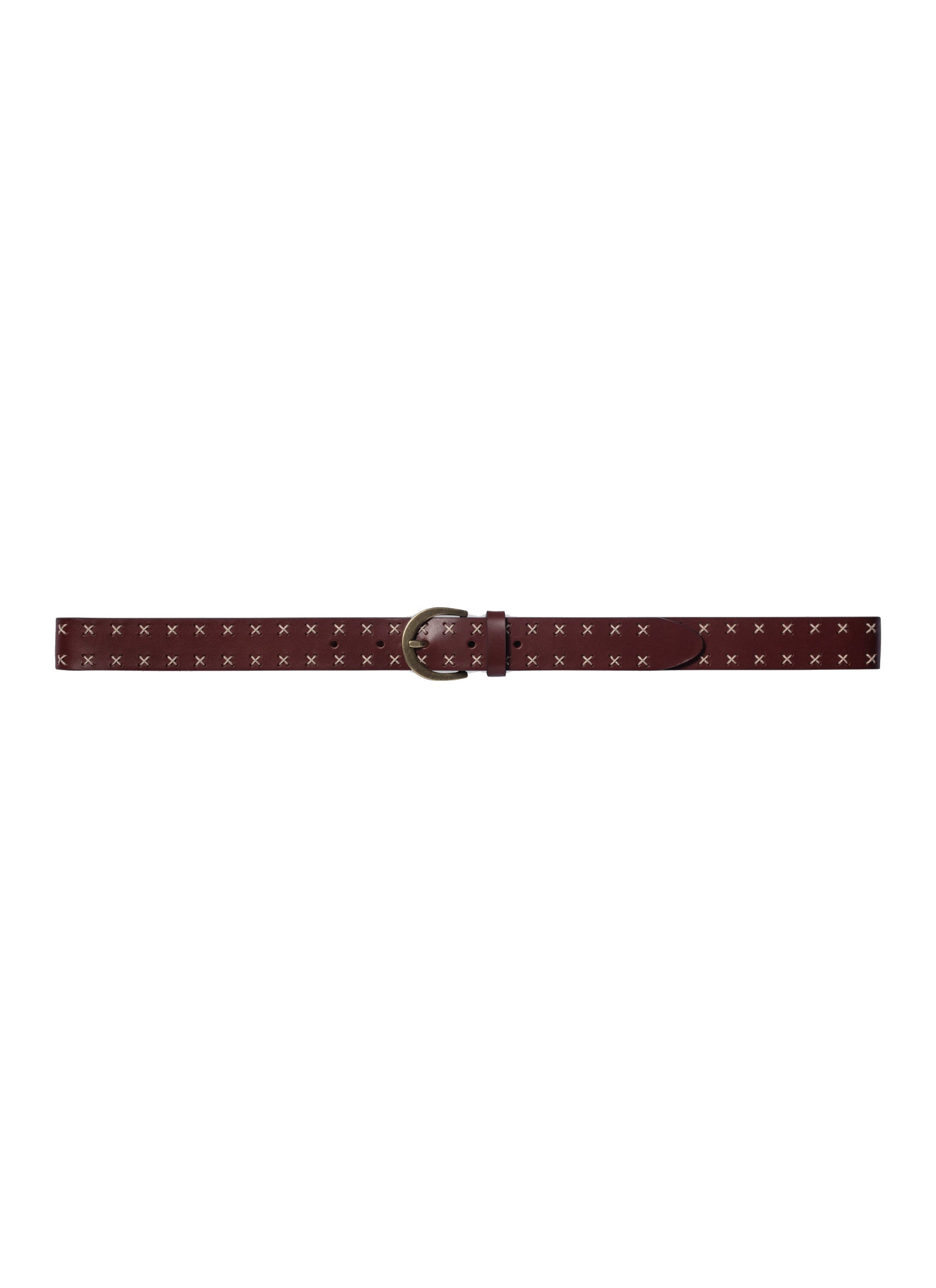 Ceinture en cuir lisse - Marron