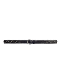 Ceinture à clous en cuir - Noir