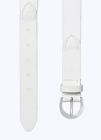 Ceinture tissée en cuir - Écru