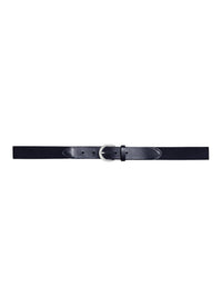 Woven leather belt - Navy