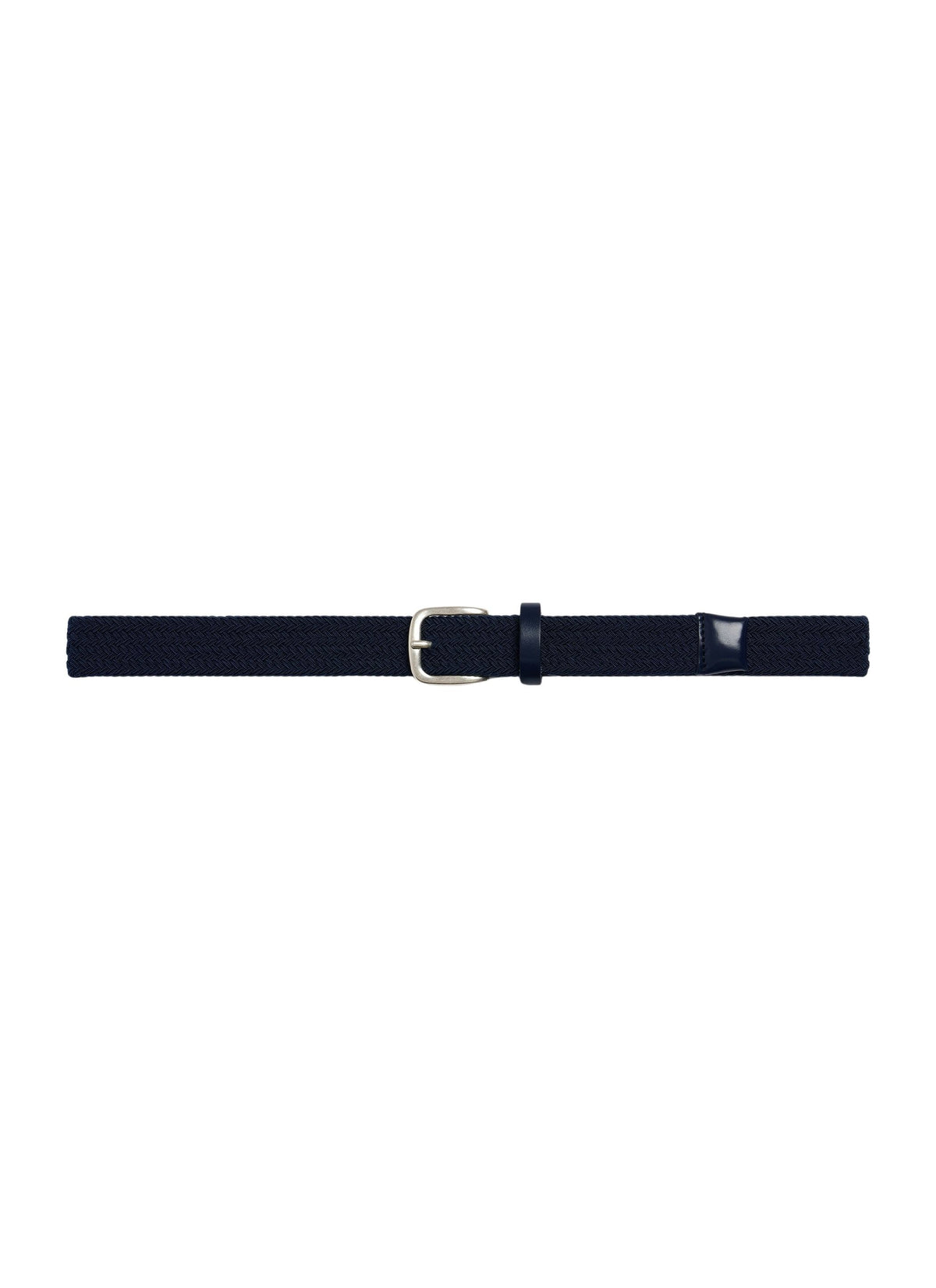 Elasticated braided belt - Navy