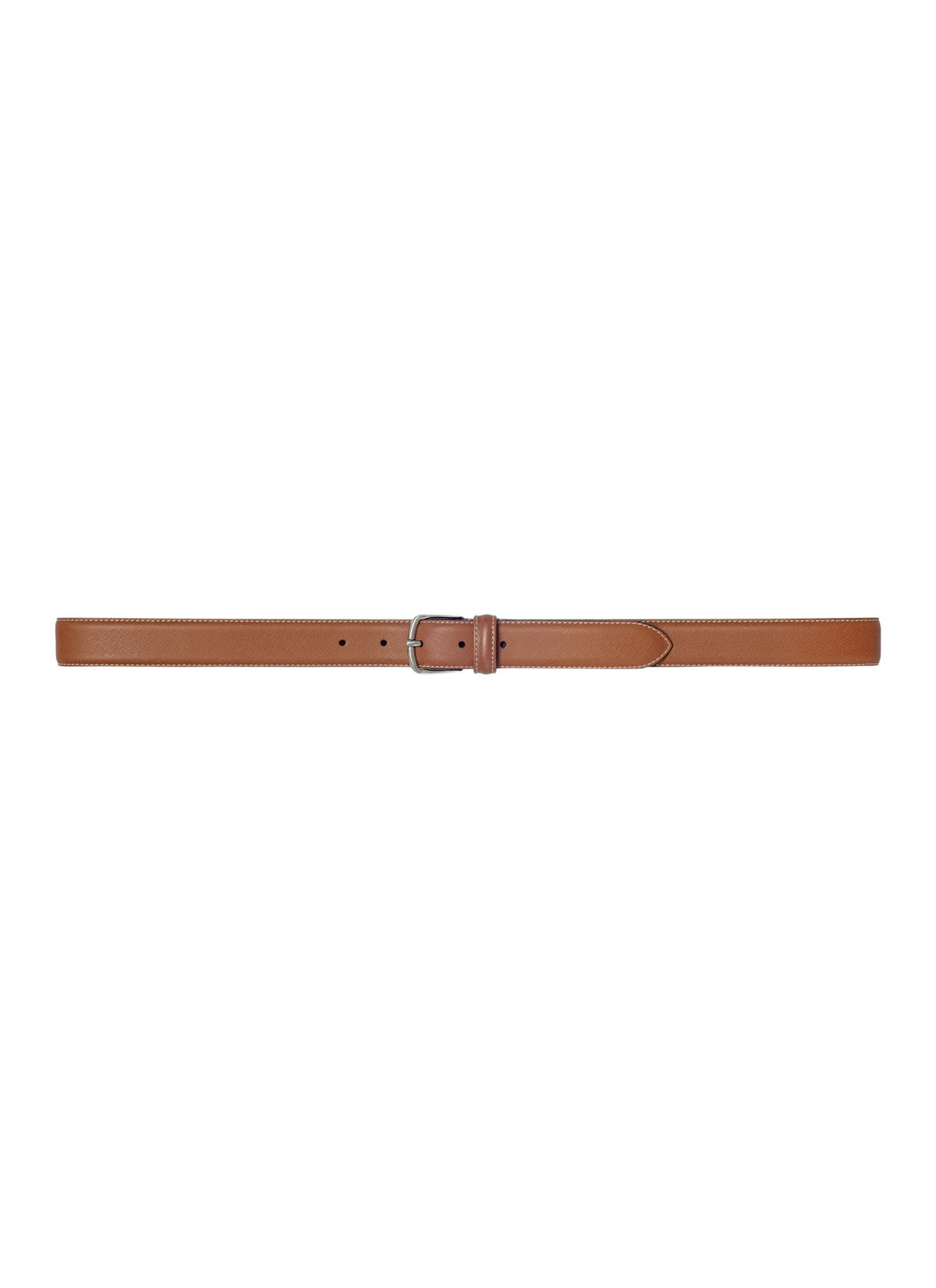 Ceinture en cuir avec boucle en métallique - Camel