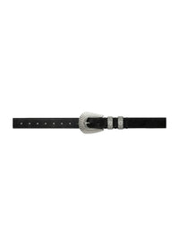 Western leather belt - Black