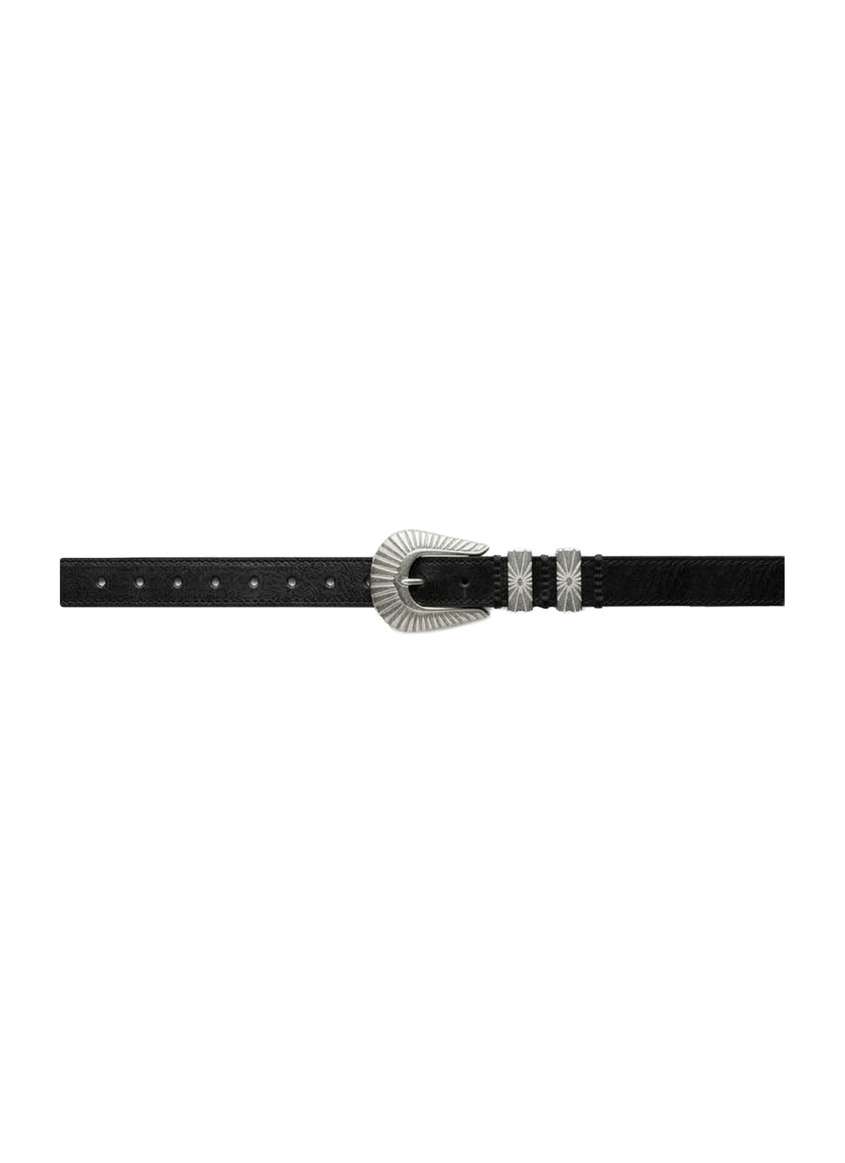 Western leather belt - Black