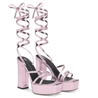 Sandales à plateforme Blasvegas 120 en cuir - Rose