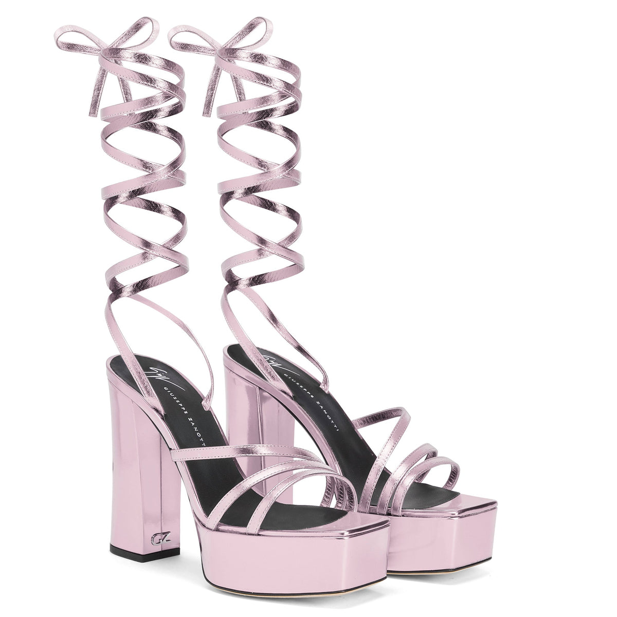 Sandales à plateforme Blasvegas 120 en cuir - Rose
