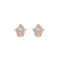 BOUCLES D OREILLES MAGIC TOUCH OR ROSE MOTIF MAIN