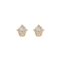 BOUCLES D OREILLES MAGIC TOUCH OR JAUNE MOTIF MAIN