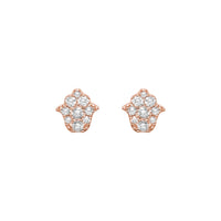 BOUCLES D OREILLES MAGIC TOUCH OR ROSE MOTIF MAIN
