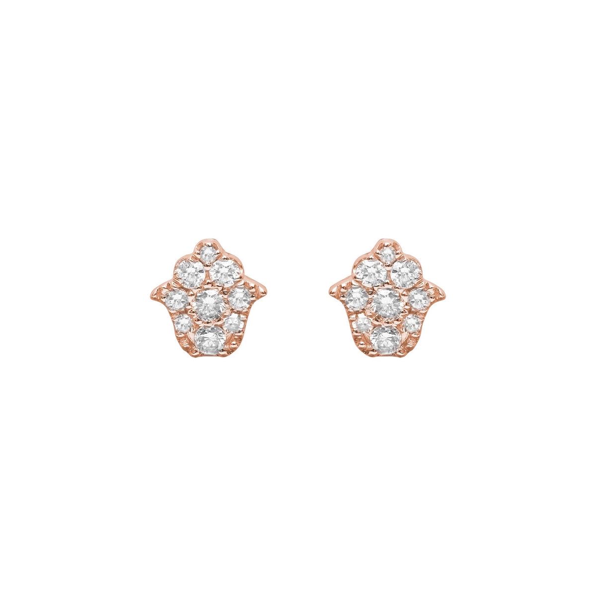 PrixTroca:290€_VentesTroca:1_QtyTroca:1_ST:100%_Puces d'oreilles Magic Touch en Or rose 18K serties de diamants - Rose