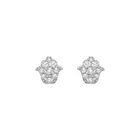 BOUCLES D OREILLES MAGIC TOUCH OR BLANC MOTIF MAIN