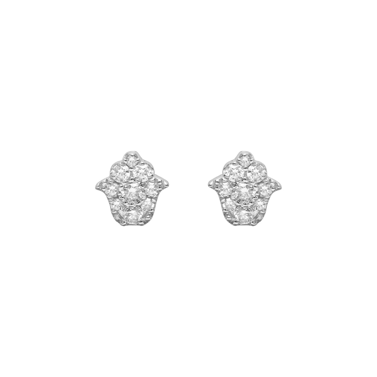 BOUCLES D OREILLES MAGIC TOUCH OR BLANC MOTIF MAIN