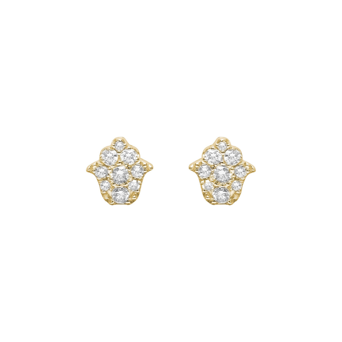 PT2_PrixTroca:290€_VentesTroca:0_QtyTroca:1_ST:0%_Puces d'oreilles Magic Touch en Or jaune 18K serties de diamants - Jaune