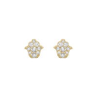 BOUCLES D OREILLES MAGIC TOUCH OR JAUNE MOTIF MAIN