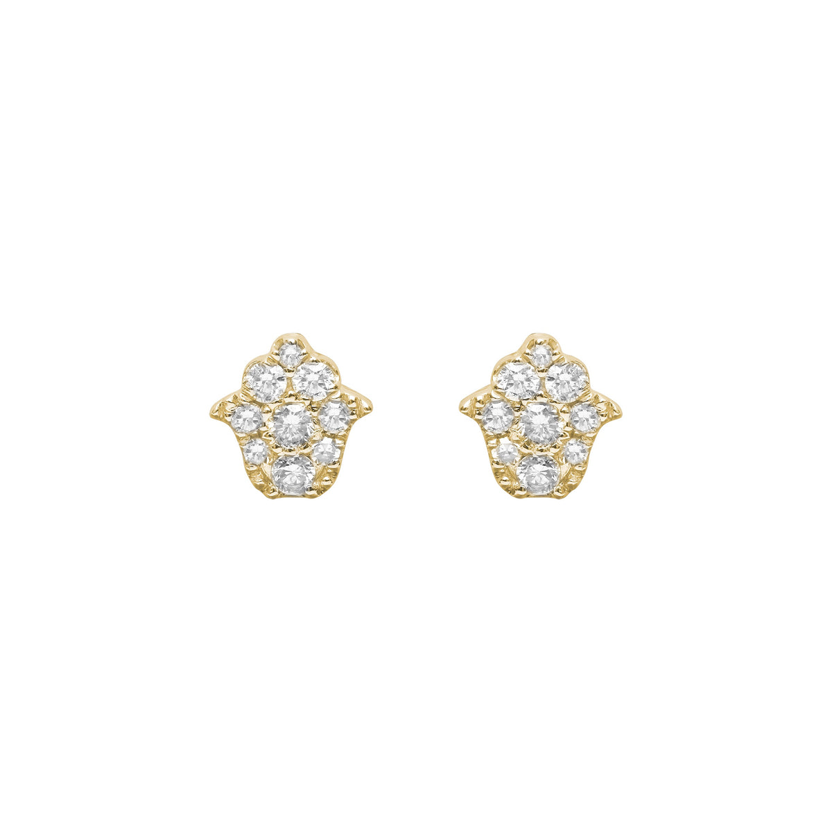 BOUCLES D OREILLES MAGIC TOUCH OR JAUNE MOTIF MAIN