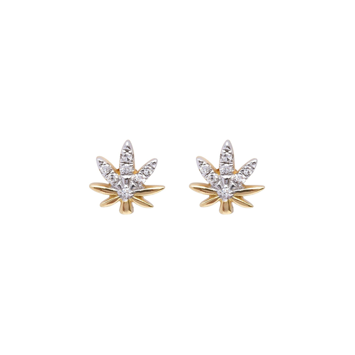BOUCLES D OREILLES MAGIC TOUCH OR JAUNE MOTIF FEUILLE