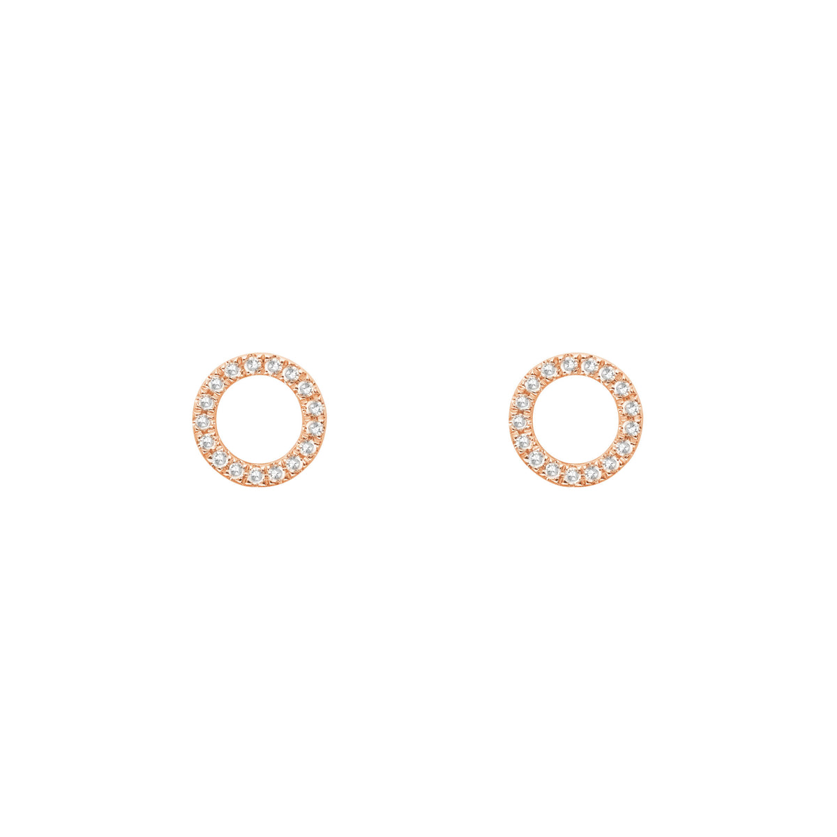 BOUCLES D OREILLES MAGIC TOUCH OR ROSE MOTIF CERCLE
