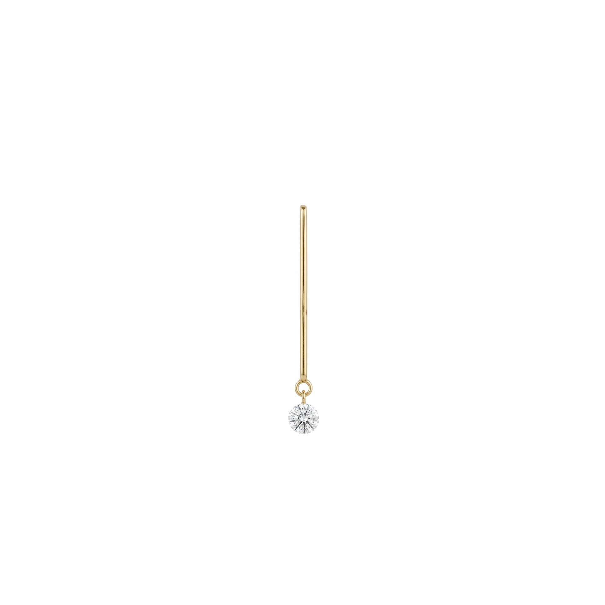 Mono boucle Hélios sertie d'un diamant - Or Jaune