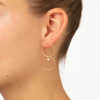 Mono boucle Hélios Le Huit sertie d'un diamant - Or Jaune