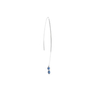 Mono boucle Chakras sertie de saphirs - Or Blanc