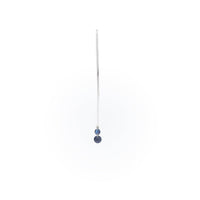 Mono boucle Chakras sertie de saphirs - Or Blanc