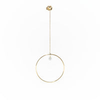 1qty RELIQUAT 450€/ QTY IN : 1-QTY OUT : 0- ST : 0% // Boucle d'oreille pendule, 1 diamant           -Jaune