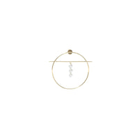 Mono boucle Fibule S sertie de diamants - Or Jaune
