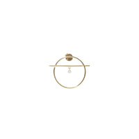 Puce Fibule XS sertie d'un diamant - Or Jaune